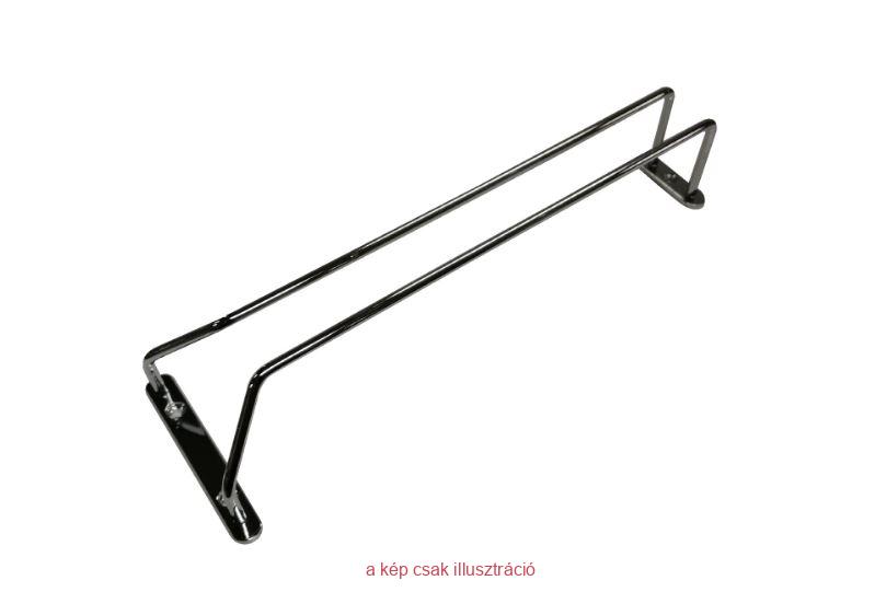 Talpas pohár tartó 2 sor 340 x 210 x 65 króm