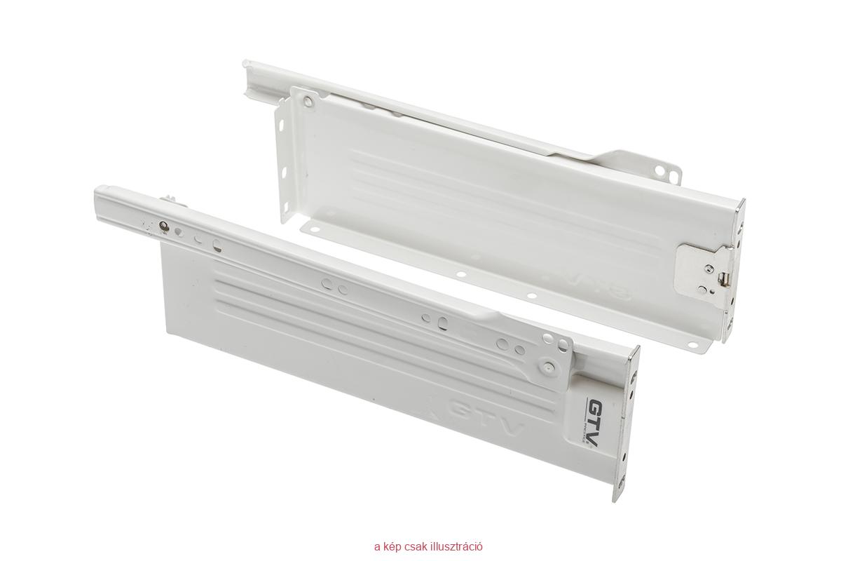 GTV METALBOX fém fiókoldal 400x118mm fehér