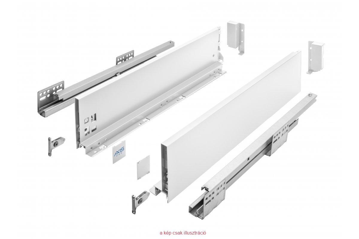 GTV AXIS PRO  300x120mm fém fiókoldal 40kg fehér B1