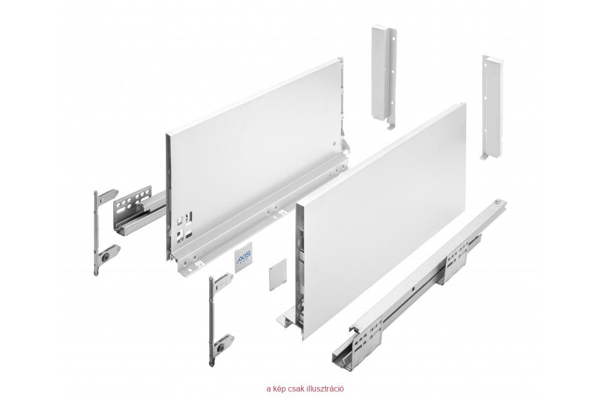 GTV AXIS PRO  350x200mm fém fiókoldal 40kg fehér D1