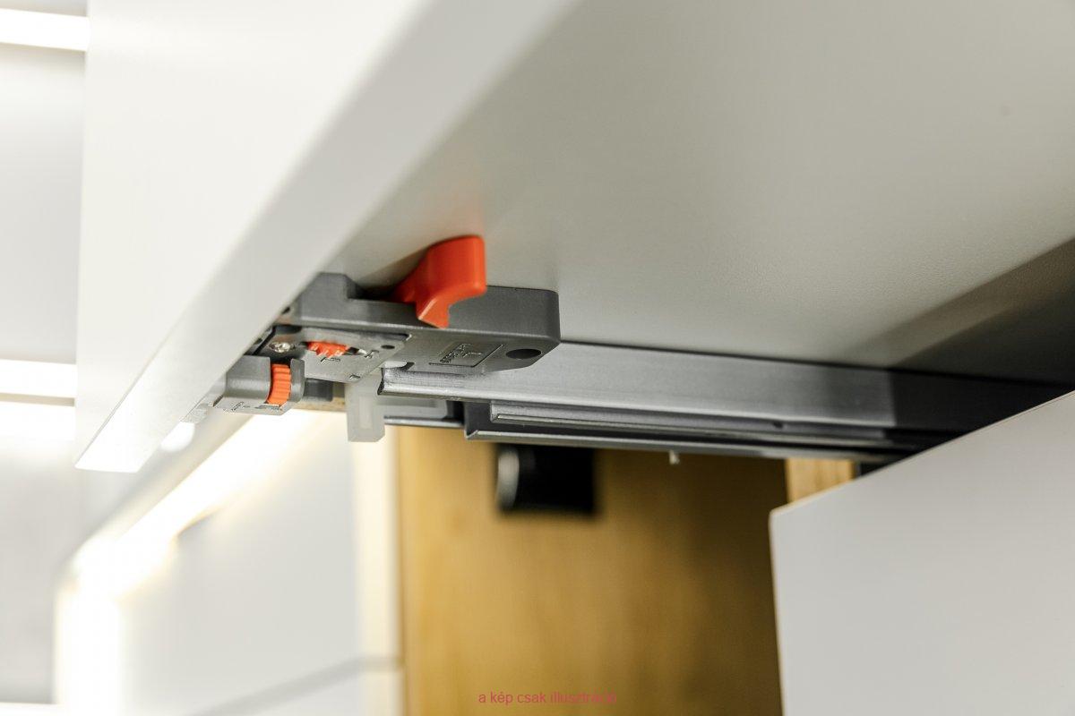 Rejtett, csillapítós (fékes), teljes kihúzású MODERN SLIDE fiókcsúszó 500mm