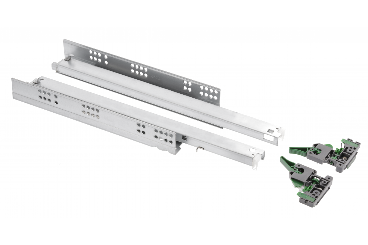 Rejtett, csillapítós (fékes), teljes kihúzású MODERN SLIDE fiókcsúszó 500mm