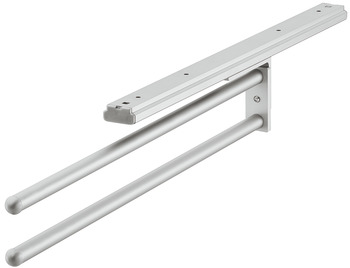 Kéztörlő tartó kétkaros ezüstszínű