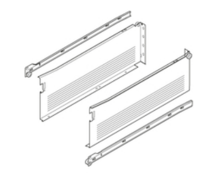 BLUM Metabox fémoldalas fióksín 400mm fehér 320H4000C15