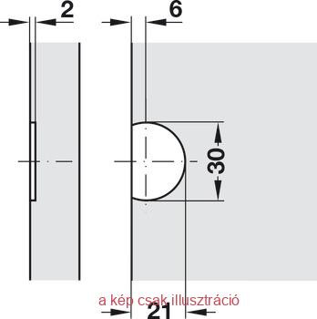 Zysa zsanér dugópánt 16mm