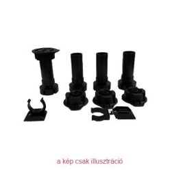 4db szokliláb+2 db klipsz 150mm fekete