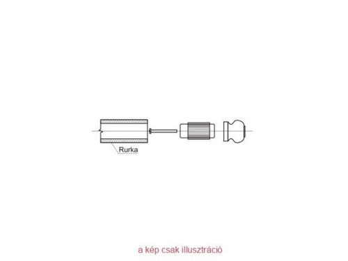 Reling cső végzáró 16mm antik