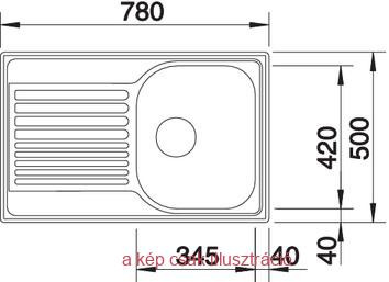 Mosogató Blancotipo 45S Compact tartozék nélkül