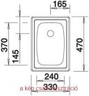 Mosogató Blancotop EE 3x4 330x470mm