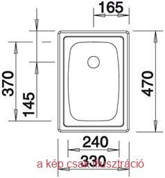 Mosogató Blancotop EE 3x4 330x470mm