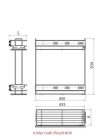 Reling cső 1000x16mm króm