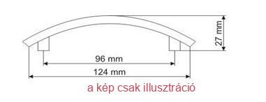 Fogantyú UN87 96 mm G0004 króm