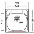 Mosogató Blanco N-309JK panel480x480/160mm