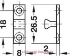 Dupla golyós csappantyú 43*8mm sárgaréz