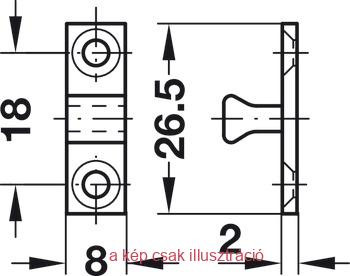 Dupla golyós csappantyú 43*8mm sárgaréz