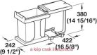 HAILO egyrészes hulladéktároló 20L 300mm  ajtóhoz nem rögzíthető