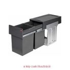 HAILO két rekeszes hulladéktároló/szemetes 2x15L  300mm előlap nélkül