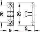 Dupla golyós csappantyú 49*9mm nikkel