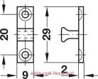 Dupla golyós csappantyú 49*9mm nikkel