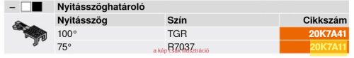 20K7A11 BLUM AVENTOS HK-S 75'-os nyitásszög határoló