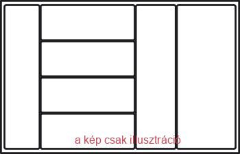 Evőeszköztartó 800mm szürke