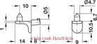 Polctartó 5mm 2db. ék orral nikkel 125kg HL282.24.720