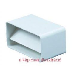   Lapos légcsatorna csőtoldó idom, visszacsapó szeleppel 55x110mm