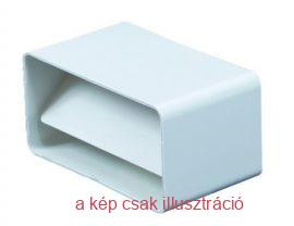 Lapos légcsatorna csőtoldó idom, visszacsapó szeleppel 55x110mm