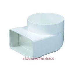   Lapos légcsatorna, függőleges átalakító idom 90 fokos  55x110/100mm