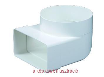 Lapos légcsatorna, függőleges átalakító idom 90 fokos  55x110/100mm