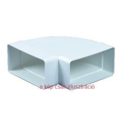   Lapos légcsatorna,, vízszintes könyök idom , 90-fok  55x110mm