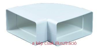Lapos légcsatorna,, vízszintes könyök idom , 90-fok  55x110mm