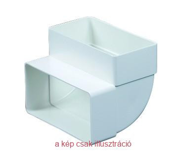 Lapos légcsatorna függőleges könyök idom 90-fok 55x110mm