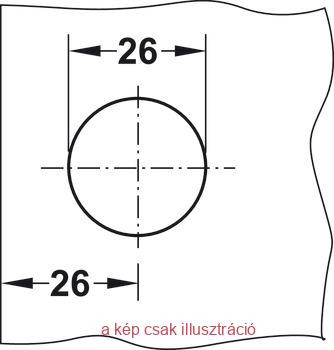 Symo forgny. zár üvegajtóhoz fényes nikkel bal