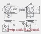 Bútorgörgő fék nélküli 35 mm színtelen