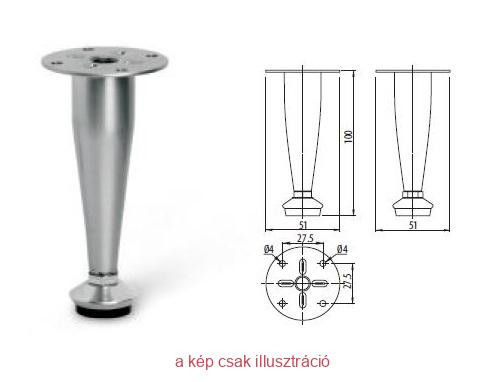 Króm bútorláb 100mm NM-BD-003-01