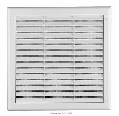 Szellőzőrács TK09  négyszögletes fali rács,100-as csőcsonkkal 150X150