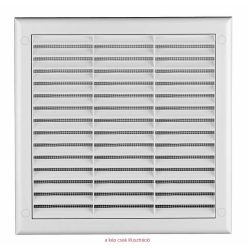   Szellőzőrács TK11  négyszögletes fali rács,125-ös csőcsonkkal 150X150