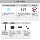 Fali LCD TV konzol 13"-39" fix 33-99 cm
