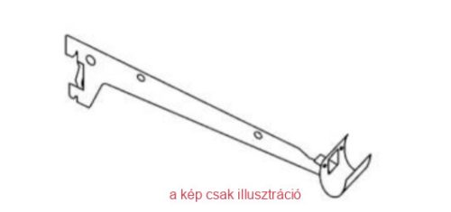 Csőtartó konzol 250mm fehér