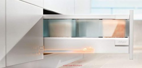 576.6501M BLUM Tandembox korpuszsín Tip-on Blumotion-hoz 65kg 650mm