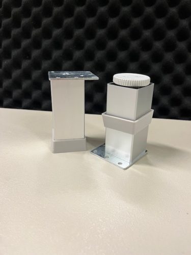 Fém szekrényláb 40X40X100mm alu