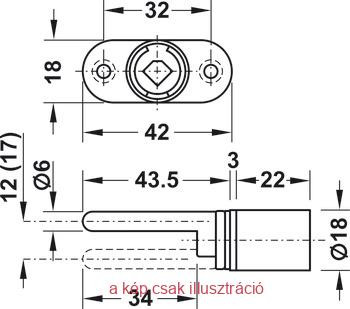 Symo előlapba központi fiókzár