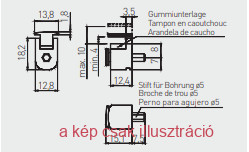Üveg polctartó króm PP-G-E410-01 4-10mm
