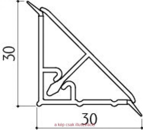 3502 vízvető szálcsiszolt inox 4m