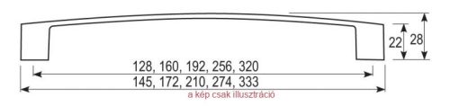 Fogantyú UU24 416 mm G0004 króm