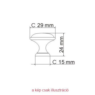 Fogantyú GP19-WHT AB réz antik