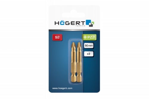 HÖGERT titán behajtóhegy PZ2 50mm 5db.