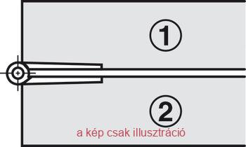 Fedélpánt csavarozható fekete 270 fokos
