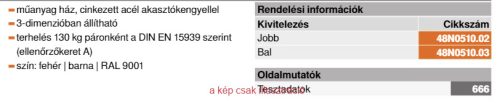 BLUM Szekrényfelfüggesztő barna, jobb